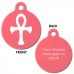 Engraved Egyptian Ankh Aluminium 31mm Large Round Pet Dog ID Tag